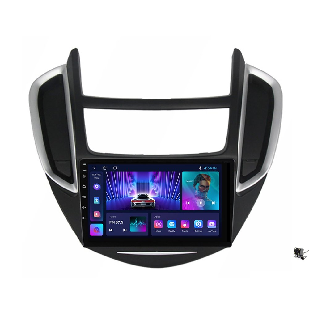 ottspu Car Stereo with Wireless Car-Play Android Auto 9'' Touchscreen Bluetooth Car Radio for Chevrolet Tracker 3 2013-2020, Fast Charging, Subwoofer, WiFi, GPS Navi, SWC, Backup Camera,M100cp