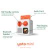 Yoto Mini (2024 Edition) + Starter Pack for Little Kids Bundle Screen-Free Bluetooth Audio Player, All-in-1 Travel Device for Stories Music Podcasts Radio, Use as Speaker or with Headphones view 2