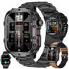 1.96" AMOLED Smart Watch for Men (Make/Answer Call), 2024 New Mens Smartwatches, Hands-Free Calling, Fitness Tracker Smartwatch for Android iPhones, Digital Watches Step Counter, 3 Straps (Brown) view 1