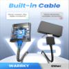 WARRKY HDMI Splitter 4K, 1x2 HDMI Display Duplicate/Mirror, HDMI Splitter 1 in 2 Out [Metal Shell, 3.3 Ft Braided HDMI Cable, LED Indicators], USB-C Powered Splitter, Black-4K@60Hz HDR view 4