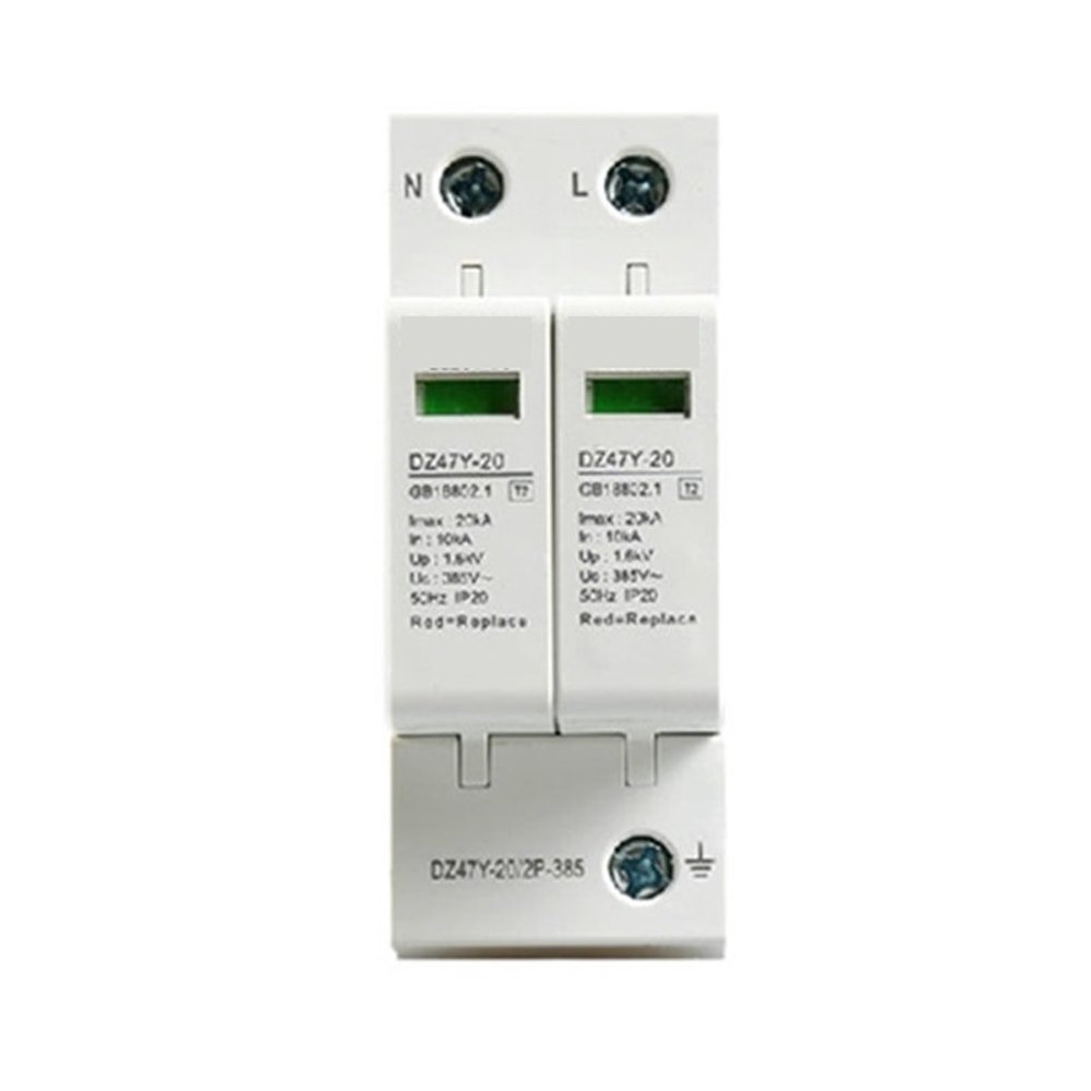 BSXYLVA Surge Protector DZ47SY-2P/385V Lightning Protection New Surge Protection Switch 20KA/40KA(20KA)