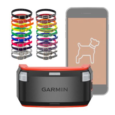 Garmin Alpha LTE Dog Tracker Bundle, Cellular Technology, Smartphone Integration, Works as Standalone, LTE Dog Tracker Bundle with Choice of 3/4" Collar Strap Color (Black Reflective)