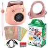 Fujifilm Instax Pal Digital Camera, 20 Fujifilm Mini Films, Decorative Stickers, Grip for Camera with USB, Micro SD and Cloth (Powder Pink) view 1