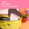 Canon Ivy 2 Mini Photo Printer (Pure White) - Bluetooth, Print from iOS & Android Devices, Bundle Incl. 110 Zink Sticky-Back Prints, LED Light Bar, Protective Case, and USB Cable view 3