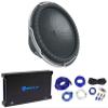 Audiosavings Bundle: Kicker 51CWQ154 COMP Q 15" 1200 Watt Car Audio Subwoofer Bundle with Rockville dB15 Mono Car Amplifier & Rockville RWK01 0 Gauge Wiring Installation Kit (3 Items) view 1