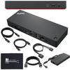 40B00300US Lenovo Docking Station USB C Bundle - 1 Year Warranty, Supports 4K Display, Thunderbolt 4 Dock with 300W Adapter, Anyhdd HDMI, DisplayPort, Thunderbolt Cables & Cloth view 1