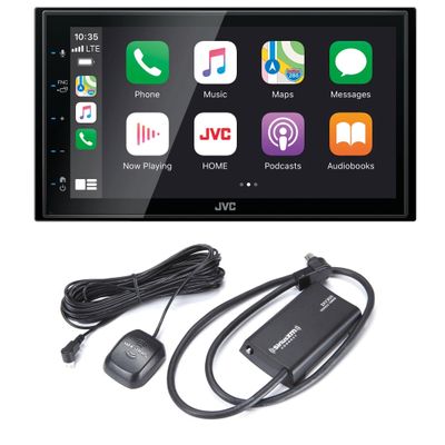 JVC KW-M560BT Digital Media Receiver 6.8" Touch Panel Compatible with Apple CarPlay & Android Auto with SXV300v1 Satellite Radio Tuner (Renewed)