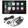 JVC KW-M560BT Digital Media Receiver 6.8" Touch Panel Compatible with Apple CarPlay & Android Auto with SXV300v1 Satellite Radio Tuner (Renewed)