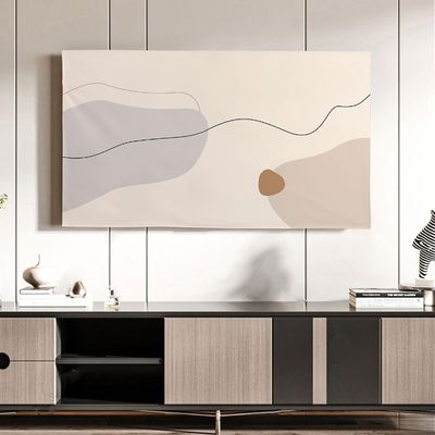 19-70inch Universal TV Cover, Modern Art TV Cover, Effective Waterproof and Dust Cover,Desktop/Hanging TV Dust Cover TV Protection(Size:28in,Color:C)