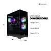 CYBERPOWERPC Gamer Master Gaming PC, AMD Ryzen 5 5500 3.6GHz, Radeon RX 6400 4GB, 16GB DDR4, 500GB PCIe Gen4 SSD, WiFi Ready & Windows 11 Home (GMA3100A) view 3