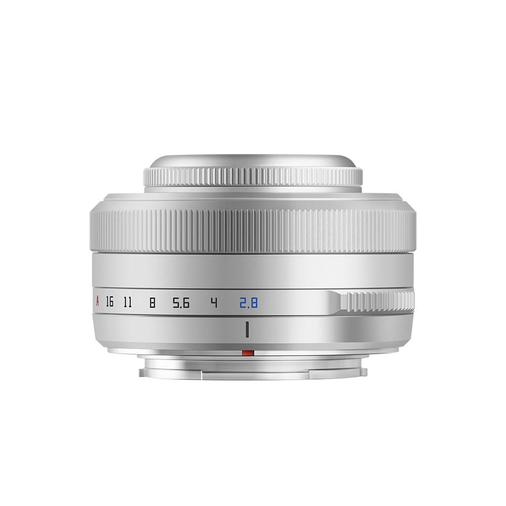 TTArtisan AF 27mm F2.8 XF Auto Focus APS-C Camera Lens Compatible with Fuji X-Mount Cameras XS10 X-A5 X-A7 X-M1 X-M2 X-E4 X-T1 X-T10 X-T2 X-T20 X-T3 X-T4 X-T100 X-T200 X-T30 X-Pro1 (Silver)