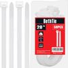 BethTie 20 inch (Width : 12mm) White Long Zip Ties Heavy Duty 50 Pack, 250 LBS Ultra Strong Plastic Wire Ties, Large Cable Ties Extra Long Tie Wraps For Indoor and Outdoor Use view 1