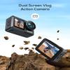 iZEEKER Action Camera 4K 60FPS with Touchscreen, 40M Underwater Camera Waterproof, Dual Screen Vlog Camera with EIS, WiFi, Remote Control with 2X 1350mAh Batteries, Battery Charger and Accessory Kit view 3