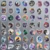 100 Pack Wolf Stickers,Wolf Decals for Kids Teens Girls,Gifts Vinyl Waterproof Stickers for Water Bottle Laptop view 2
