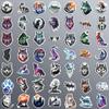 100 Pack Wolf Stickers,Wolf Decals for Kids Teens Girls,Gifts Vinyl Waterproof Stickers for Water Bottle Laptop view 3