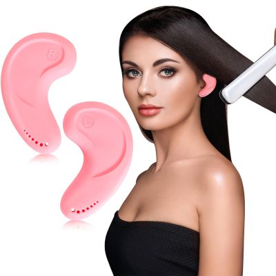 FERNIDA Ear Covers for Hair Dryer Heat Hair Dye Curling Iron, Silicone Ear Protectors for High-Temperature Resistance & Reusable, Salon & Home