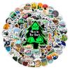 100 Pcs Outdoor Adventure Hiking Camping Stickers for Water Bottle, Waterproof Vinyl Wilderness Nature Travel Wildlife Laptop Decals, Summer Camp Sticker for Teens Adults Kids view 1