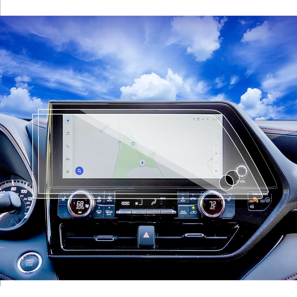 2pcs 2024 Highlander Screen Protector 12.3 Compatible with 2023 2024 2025 Toyota Highlander Hybrid XLE XSE Limited Platinum 12.3Inch Screen Protector 2024 Highlander Accessories 12.3(Not 2022 2021)
