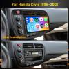 [4Core 64G] Android 15 Car Stereo for Honda Civic 1996 1997 1998 1999 2000 2001, Hikity 9" Touchscreen Civic Radio Wireless Carplay Android Auto Mirror Link GPS 5G WiFi/Bluetooth/FM/EQ SWC Backup Cam view 2