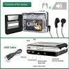Portable Cassette Player, Portable Tape Player Audio Cassette to Digital Converter, Capture Cassette Tape to MP3, Power Consumption 400MW, Compatible with Laptops and Personal Computers view 2