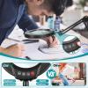 12X Magnifying Glass with Light and Stand, Real Glass, 5 Color Modes, Brightness Stepless Dimmable Lighted Magnifier Hands Free, 2-in-1 Desk Lamp & Clamp Light, Magnifier Lamp for Close Work, Reading view 4