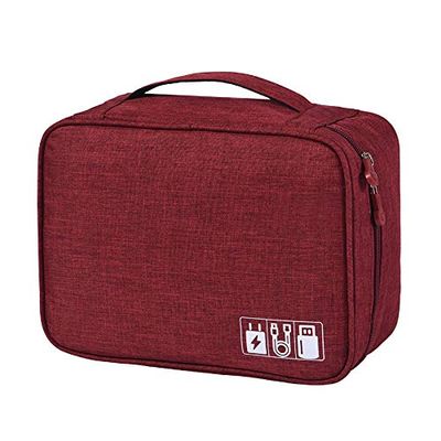 DLUHHDUFA Cationic Data Cable Charger Storage Bag Portable Waterproof Mobile Phone Digital Bag