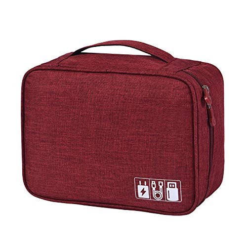DLUHHDUFA Cationic Data Cable Charger Storage Bag Portable Waterproof Mobile Phone Digital Bag