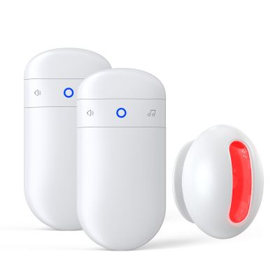 Wireless Motion Sensor Doorbell -Indoor Motion Detector Alarm, Door Chime for Business/Store/Office Entrance, Entry Alert Bell with Buzzer, USB/Battery Powered (2 Receiver + 1 Motion Sensor)