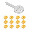 MECCANIXITY 12pcs Port Blocker Locking RJ45 Port/Dust PC Blocker with Coded Key,Yellow view 1