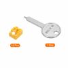MECCANIXITY 12pcs Port Blocker Locking RJ45 Port/Dust PC Blocker with Coded Key,Yellow view 3