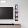 CD DVD Storage Shelf,Wall Mount 34 Inch Media Storage Rack CD DVD Organizer Metal Floating Shelf Metal Black Wall Shelf for CDs, DVDs and Books view 4