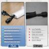 Floor Cord Cover for Wires on Floor Self Adhesive Cord Hider Floor Cable Management Wire Covers for Cords Protector Prevent Cable Trips Cord Cavity W 0.51" x H 0.31", White, 10Ft view 3