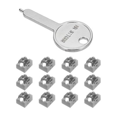 MECCANIXITY 12pcs Port Blocker Locking RJ45 Port/Dust PC Blocker with Coded Key,Grey