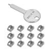 MECCANIXITY 12pcs Port Blocker Locking RJ45 Port/Dust PC Blocker with Coded Key,Grey view 1