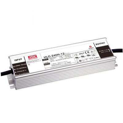 DrapeMania HLG-150H-12A LED Power Supply, 12V 12.5A 150W, IP67 Waterproof, UL Listed, Constant Current+Voltage, Dimmable, Metal Case, for Indoor Outdoor LED Lighting
