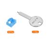 MECCANIXITY 12pcs Port Blocker Locking RJ45 Port/Dust PC Blocker with Coded Key,Blue view 3