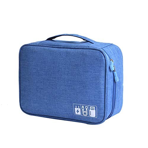 DLUHHDUFA Cationic Data Cable Charger Storage Bag Portable Waterproof Mobile Phone Digital Bag