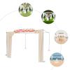 10FT Wedding Backdrop Stand, Adjustable 4 Post Wedding Canopy Chuppah, Heavy Duty Engagement Flower Wall Background Frame Kit for Birthday Photo Booth Baby Shower Party Decorations view 2