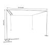 10FT Wedding Backdrop Stand, Adjustable 4 Post Wedding Canopy Chuppah, Heavy Duty Engagement Flower Wall Background Frame Kit for Birthday Photo Booth Baby Shower Party Decorations view 4