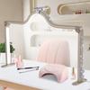 Half Moon Light for Nail Desk, 34.5In Foldable Square Nail Tech Lamp with Phone Holder, 3000-6000K Dimmable Half Moon Manicure Light for Lash Eyelash Extension, Tattoo, Eyebrows, Crafts (Gold, A) view 1