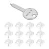 MECCANIXITY 12pcs Port Blocker Locking RJ45 Port/Dust PC Blocker with Coded Key,Transparent view 1