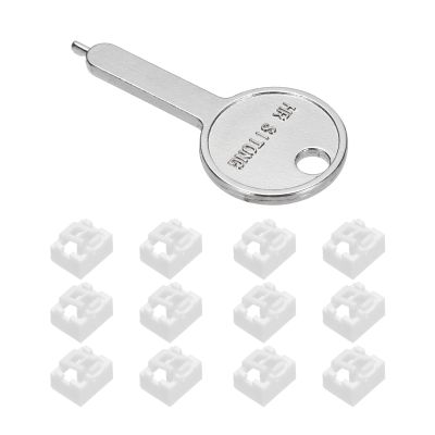 MECCANIXITY 12pcs Port Blocker Locking RJ45 Port/Dust PC Blocker with Coded Key,White