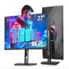 CUNPU 27" 4K 160Hz Ultimate Gaming Monitor, UHD Fast IPS 1ms, G-Sync Compatible & FreeSync, 99% DCI-P3, HDR400, HDMI 2.1 for PS5/Xbox 4K 120Hz, Full Ergonomic Stand view 1
