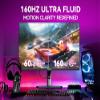 CUNPU 27" 4K 160Hz Ultimate Gaming Monitor, UHD Fast IPS 1ms, G-Sync Compatible & FreeSync, 99% DCI-P3, HDR400, HDMI 2.1 for PS5/Xbox 4K 120Hz, Full Ergonomic Stand view 3