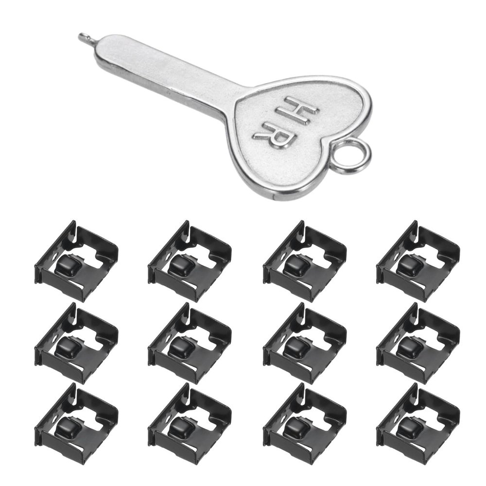 MECCANIXITY 12pcs Port Blocker Locking USB Port/Dust Metal Blocker with Coded Key,Black