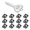 MECCANIXITY 12pcs Port Blocker Locking USB Port/Dust Metal Blocker with Coded Key,Black view 1
