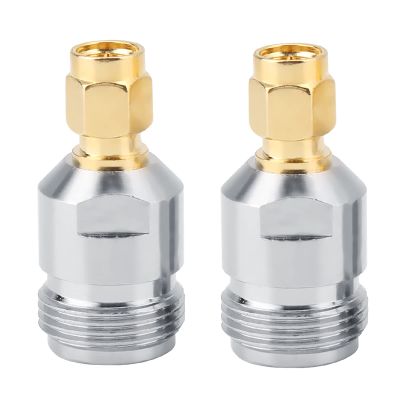 plplaaoo 2pcs Coaxial Connector, Type N Female to SMA Male, RF Connector for RF Connection