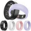 DDJ [4 Pack Ultra -Thin Cover for Samsung Galaxy Ring, Protector for Oura Rings/RingConn Sizing Kit, Anti-Scratch Soft Silicone, Sizing M for Rings 11/12/13/14/15 (White/Black/Pink/Purple) view 1