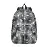 Silver Sequin Sparkle Pattern Print Unisex Versatile Canvas Backpack Vintage Travel Hiking Carrying Laptops Rucksack view 1