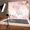 15x10ft Miss to Mrs Backdrop Rose Gold Glitter Wedding Photography Background Pink Flowers Green Leaves Decorations Banner Bridal Shower Bride to Be Engagement Party Photo Booth Props view 3